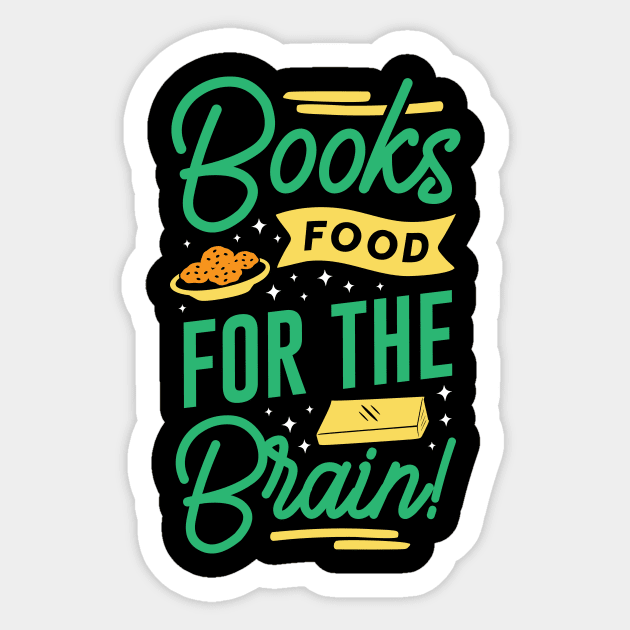 Books Food For The Brain Sticker by The WYLD Tribe